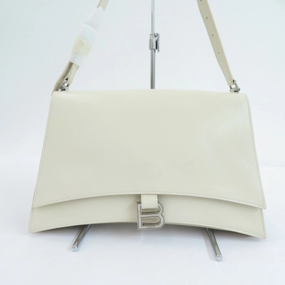 BALENCIAGA CRUSH SLING BAG PAPER CALF Shoulder White - Picture 2 of 15